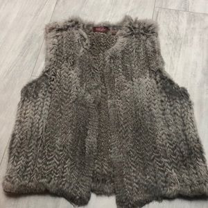 Real Fur Grey Vest